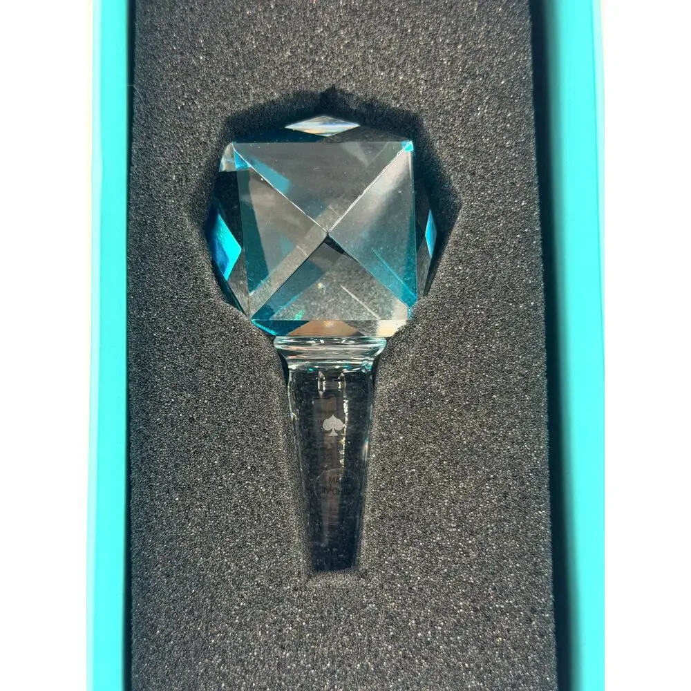 LENOX Kate Spade New York Faceted JULES POINT Blue Crystal Bottle Stopper